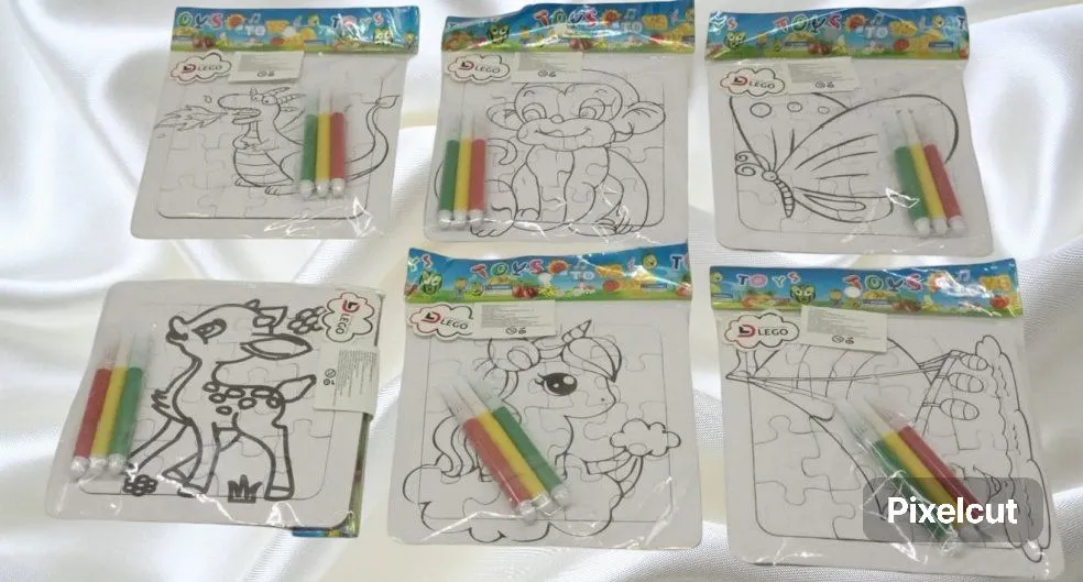 ROMPECABEZAS SENCILLO PARA COLOREAR 14x14 cm 1