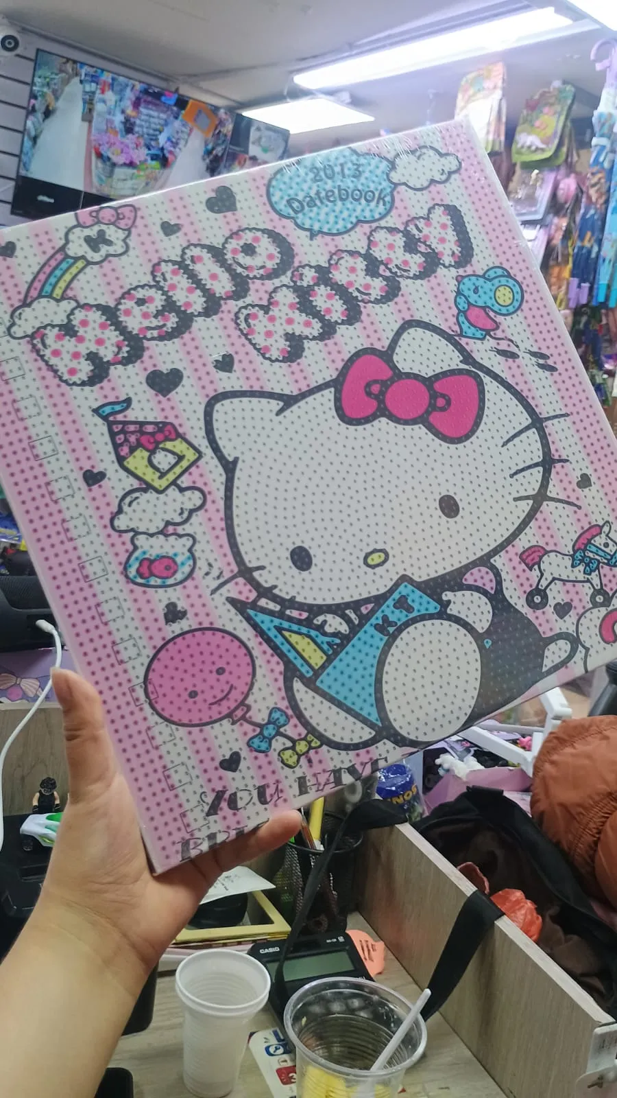 CUADRO DE DIAMANTE HELLO KITTY CUADERNO